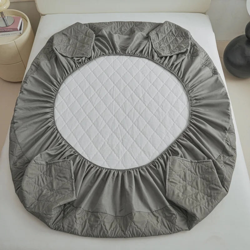 Thick Waterproof Mattress Cover Mattress Protector Queen King Fitted Sheet Mattress Topper Pad For Hotel (No Pillow Case).