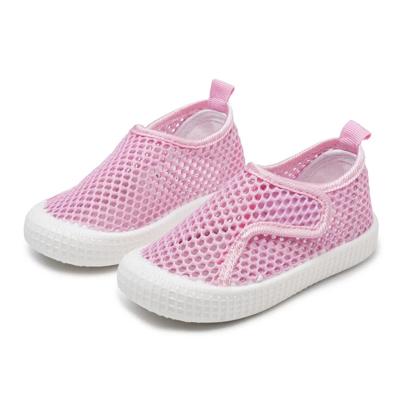 Kids Summer Shoes for Boys Girls Toddlers Children Casual Flats Air Mesh Net Breathable Hollow Cut-outs Sneakers Soft Fashion