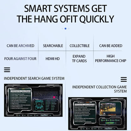 G11 Pro Retro Game Box Built in 10000+ Retro Games Plug and Play 4K HDMI-Compatible Output with 2.4G Wireless Dual Controllers.