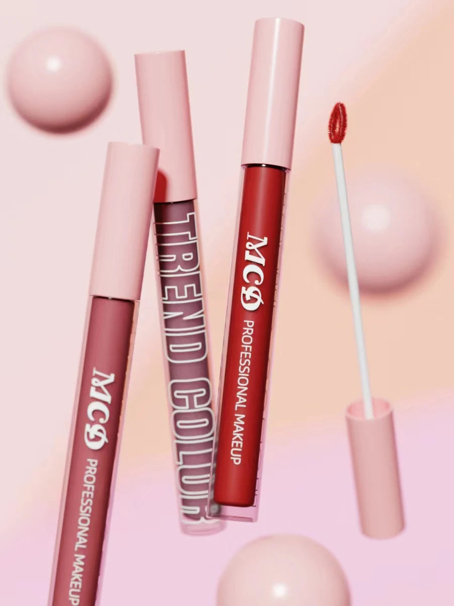 1PC Dark Brown Matte Velvet Lip Gloss Waterproof Liquid Lipstick Nude Brown Lips Korean Makeup for Lip Tint Lip Glaze Cosmetics.