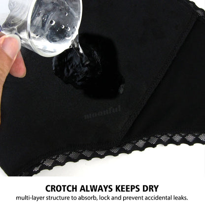 3 PCS Cotton Menstrual Panties Women Lot Leak Proof Period Underwear Heavy Flow 4 Layer Menstrual Cycle Absorbent Underwear Pack.