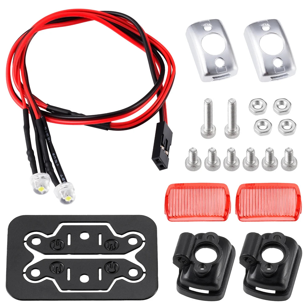 AXSPEED 1Set LED Lights Headlights Spotlight for TRX-4 TRX-6 Axial SCX10 90046 Wraith 1/10 RC Car Decoration Parts Accessories.
