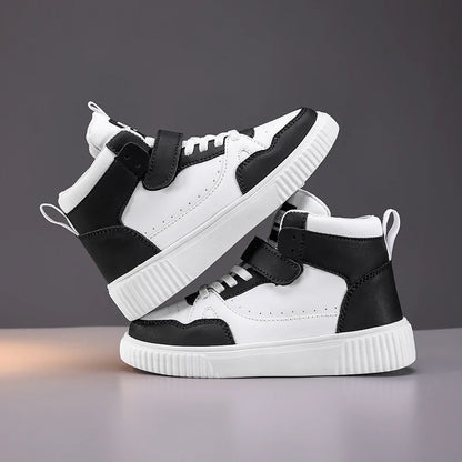 autumn boys sneaker high top children shoes luxury leather basketball shoes kids PU tennis sports shoes for boy size 28-39.