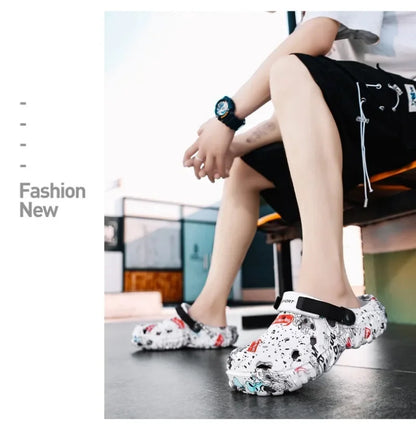Plus Size 46 47 Men's Summer Clogs Sandals Eva Slippers Men Fashion New Flat Sandals Men Women Leisure Slides Men Casual Shoes.