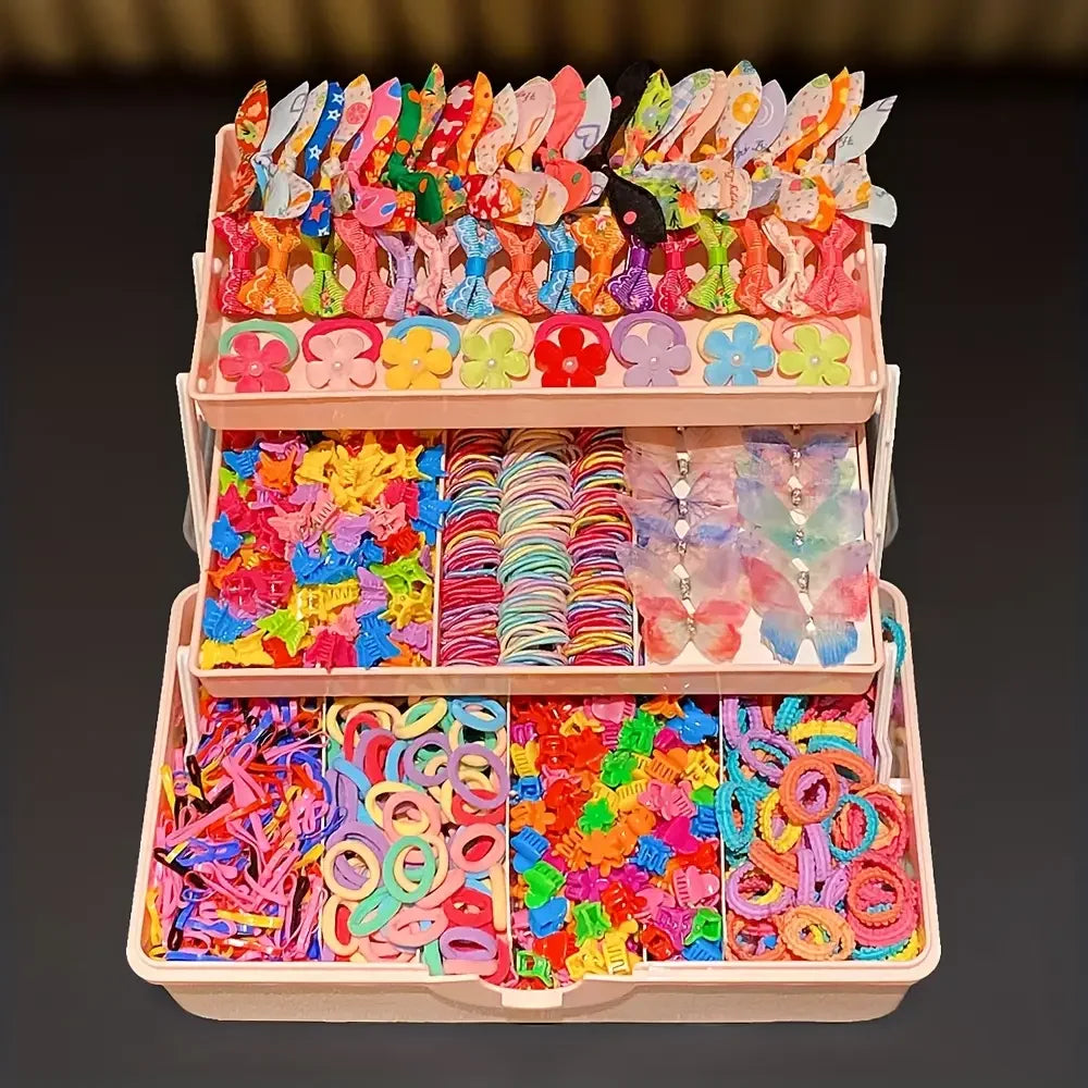 555 pieces/set, colorful butterfly hair clips for girls, stylish and sweet hairstyles, hair accessories..