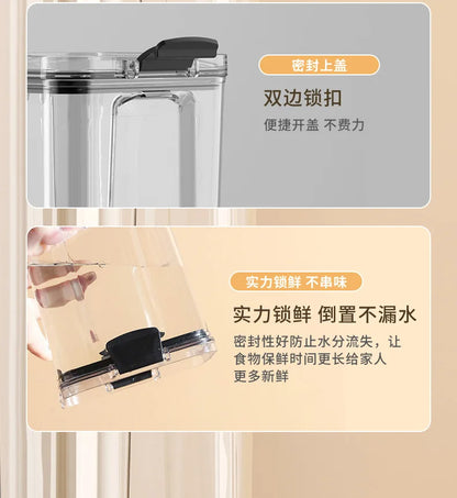 Food Box Storage Container With Airtight Lid Condiment Organizer Plastic Dispenser Jar Hermetic Kitchen Cereal Snack Spaghetti.