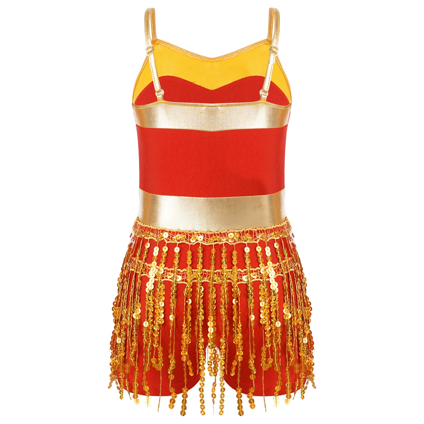 Kinder Mädchen Latin Tanz Kostüm Jazz Samba Cha-Cha Eiskunstlauf Trikot Kleid glänzende Pailletten Quaste Bodysuit für Bühnen performance