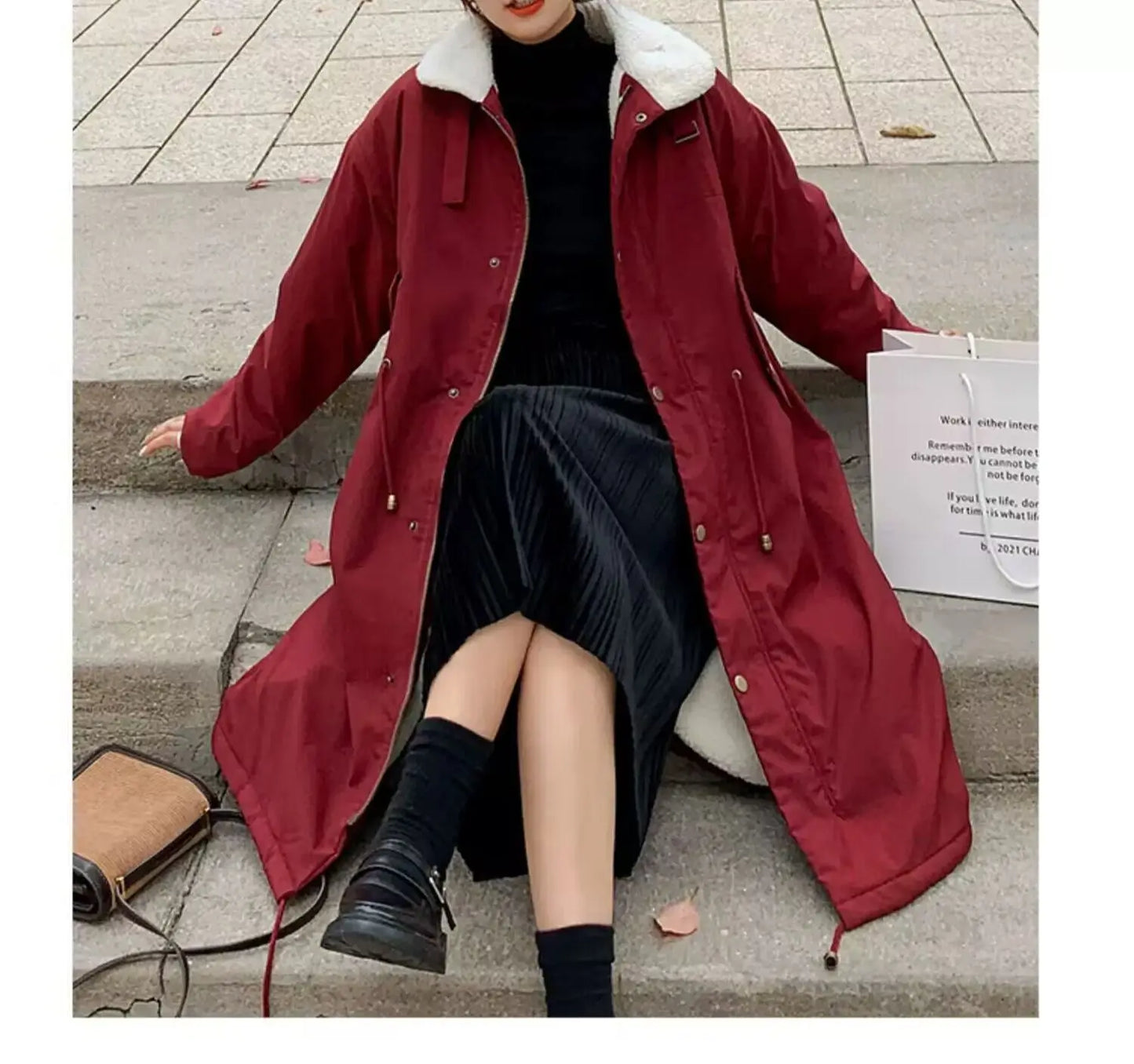 Daunen-Baumwoll-Parkas-Jacke für Damen, mittellang, über dem Knie, 2025, neue koreanische lockere Mode, Winter, gepolstert, weiblich, verdickt