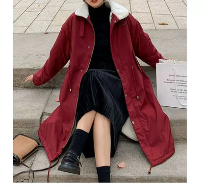 Daunen-Baumwoll-Parkas-Jacke für Damen, mittellang, über dem Knie, 2025, neue koreanische lockere Mode, Winter, gepolstert, weiblich, verdickt