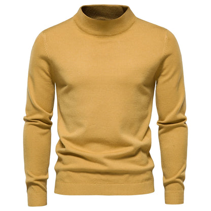 New Winter Turtleneck Thick Mens Sweaters Casual Turtle Neck Solid Color Quality Warm Slim Turtleneck Sweaters Pullover Men