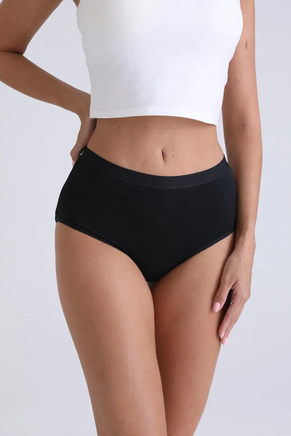 3pcs Cotton Women Panties Lady Plus Size Underwear Large Size High Waist Briefs Breathable Solid Color Female Lingerie.