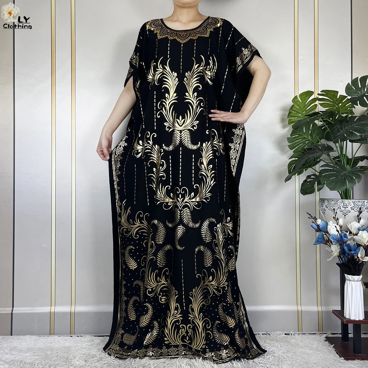 Neue Sommer Abaya für Frauen lässig Kurzarm weiches Baumwoll kleid Dubai Kaftan lose Dame Maxi Islam afrikanisches Kleid mit großem Schal.