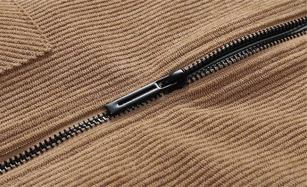 Winter New Arrival Corduroy Jacket Business Casual Windproof Thermal Fleece-Lined Thickened Collared Cotton Coat Fashionable.