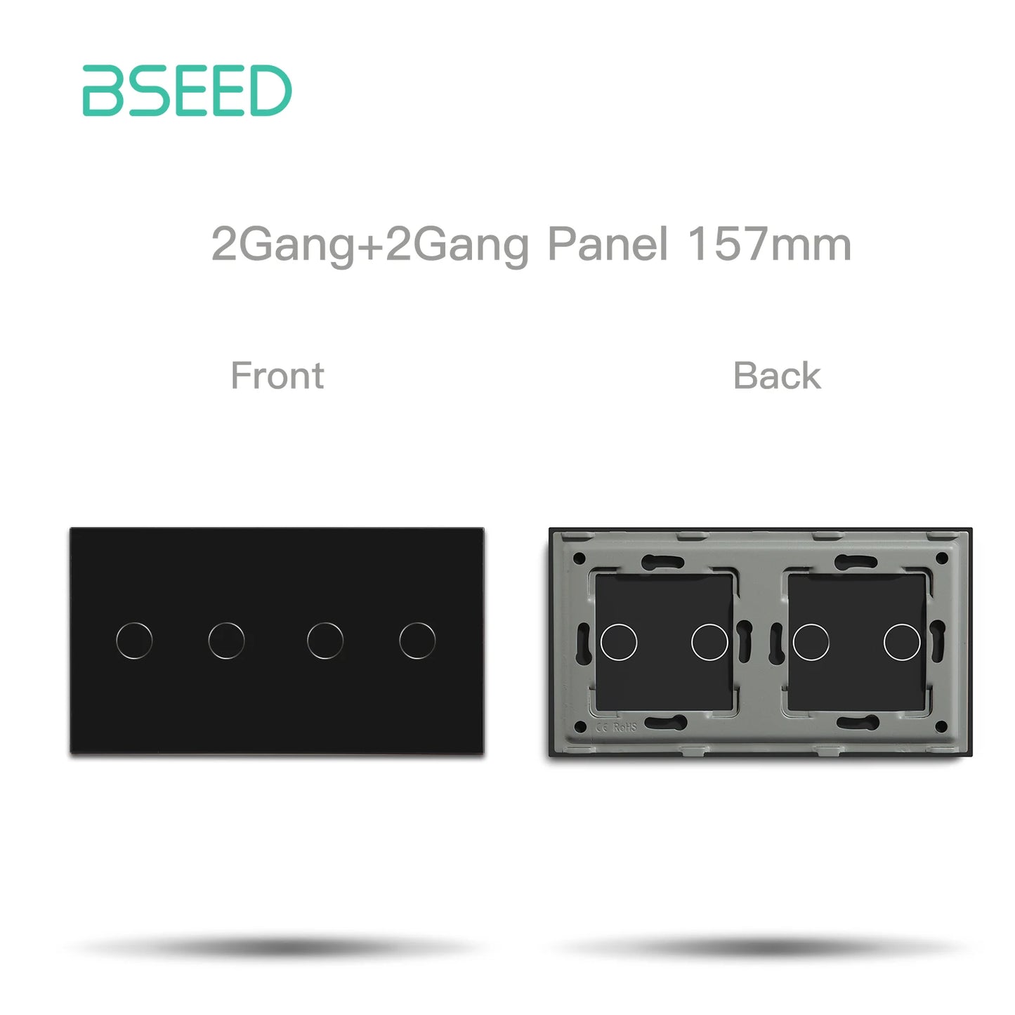 BSEED Zigbee Touch Schalter Funktion Basis 1/2/3Weg Glas Panels EU Wand Smart Steckdose Tuya Smart Leben App DIY Teile Nur