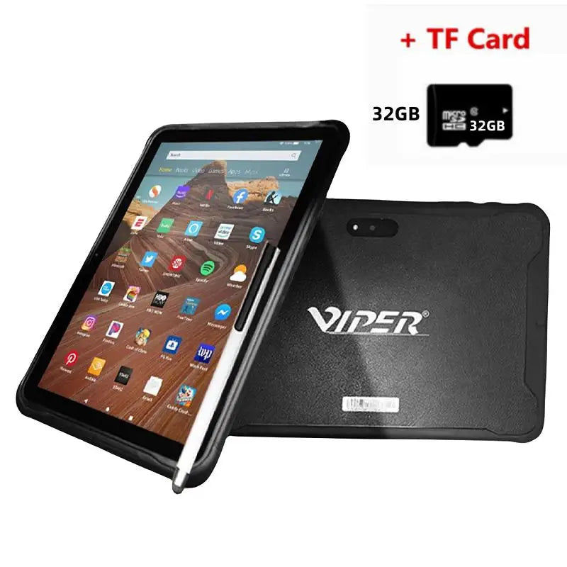 Gift Stylus Pen Type-C 10.1'' Android 12 Water /Drop /Dust Resistant Tablets 3GB RAM 64GB ROM Dual Camera HDMI Port 6000mAh Z11.