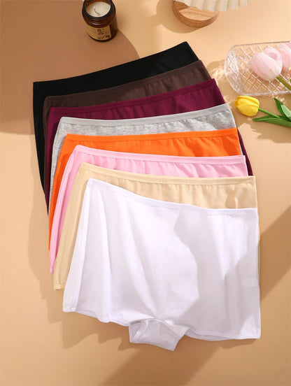 New Women's Panties Cotton Seamless Sports Boxers Underwear Female Solid Color Briefs Cozy Lingerie Intimate Underpants XS-XL.