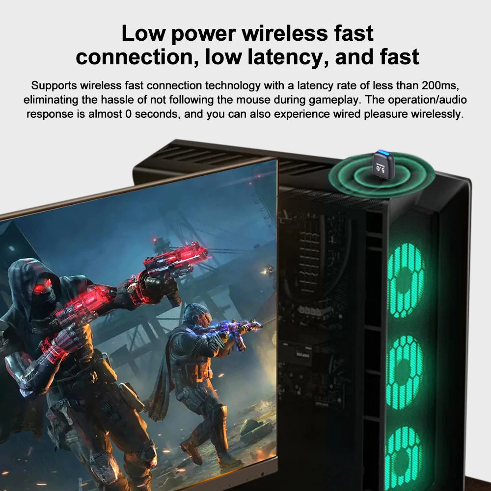 USB Wireless Bluetooth Adapter Bluetooth 5.4 for PC Dongle Adaptador Wireless Mouse Keyborad Music Audio Receiver USB Transmitt.