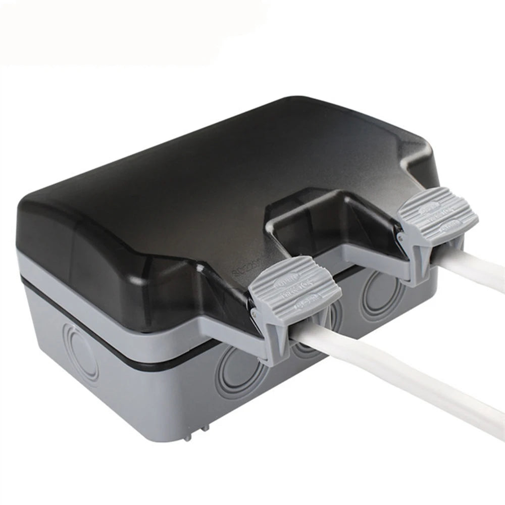 Melery Outdoor-Wandsteckdosen, EU-Stecker, elektrische Steckdosen, IP66, staubdicht, für den Außenbereich, Garten, Masterplug, Rasen.