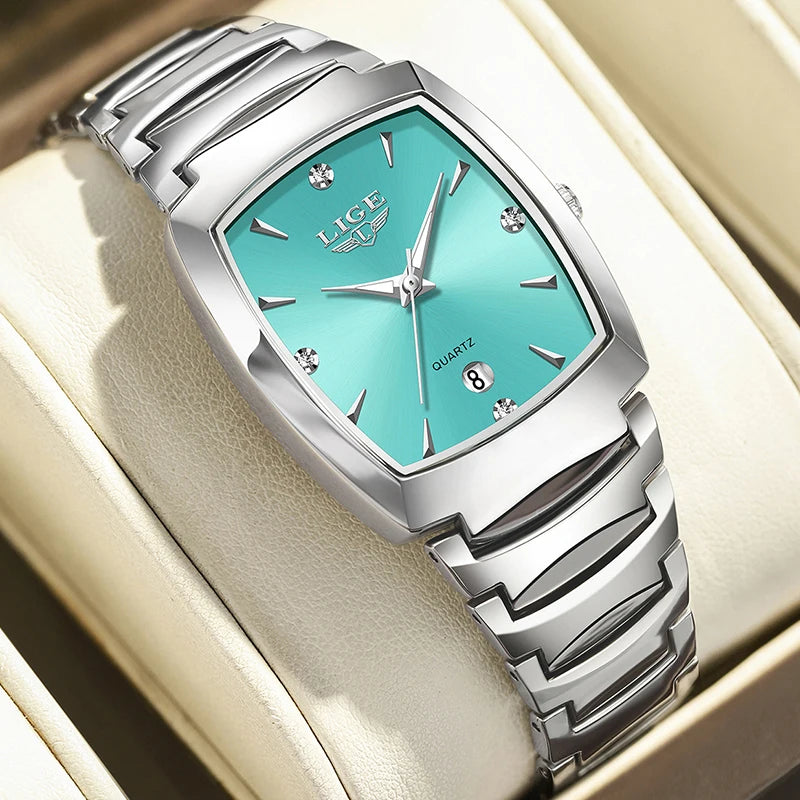 LIGE New Ladies Waterproof Watch Luxury Stainless Steel Women Watches Creative Fashion Original Elegant Quartz Wristwatch Gift.