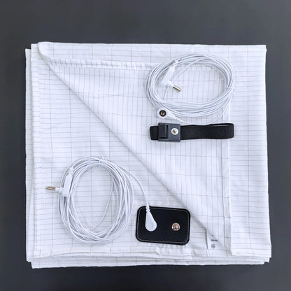 Conductive Silver Fiber Earthing Bedsheet Grounded Anti-static Health Protection Bed Sheet Antibacterial for Better Sleeping.