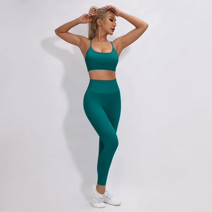 2/3/4Pcs Women's Tracksuit Seamless Yoga Set Leggings Sports Suit for Fitness Long Sleeve Top Gym Clothing Workout Sportswear