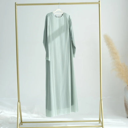 Chiffon Sheer Open Abaya Set Hijabi Muslim Women Party Ramadan Islamic Clothing  Dubai Turkey Kaftan Crepe Kimono Open Abayas