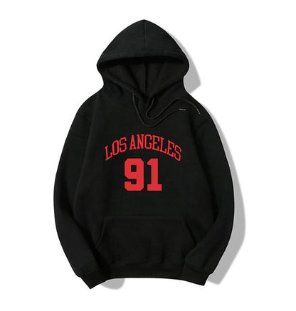 Blessyuki los angeles Brief gedruckt Hoodies Frauen 2023 Herbst Winter plus Größe lässig Vintage weibliche Sweatshirt Streetwear Top.