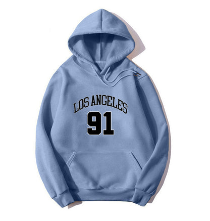 Blessyuki los angeles Brief gedruckt Hoodies Frauen 2023 Herbst Winter plus Größe lässig Vintage weibliche Sweatshirt Streetwear Top.