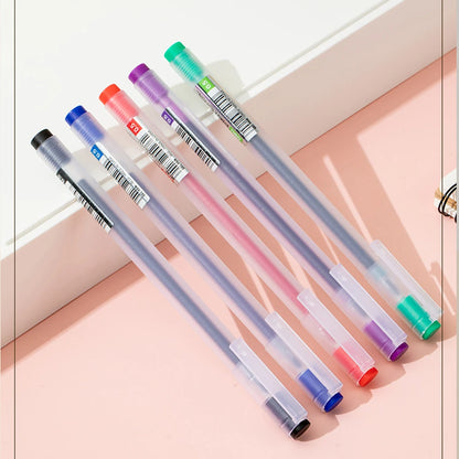 Deli 12 Teile/satz Gel Stift Schule Stifte Set Stift 0,5 MM Farbe Tinte Schreibwaren Student LieferungenWasser-basierte Stift Schreiben malerei Werkzeuge