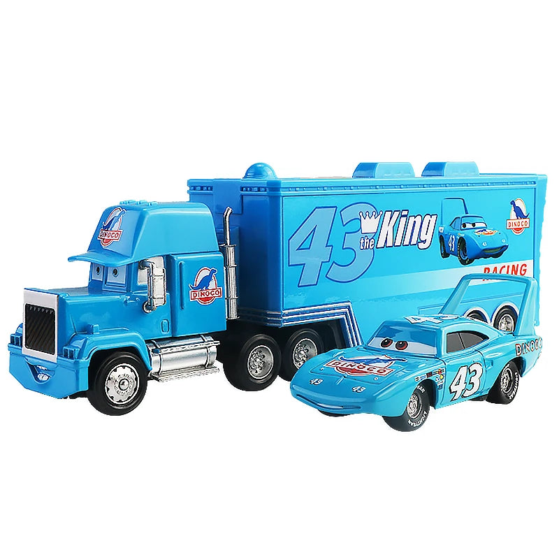 Disney Pixar Cars 2 3 Lightning McQueen Mack Uncle Jackson Storm Car Truck 1:55 Diecast Vehicle Metal Toys Gift for Children