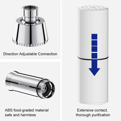 Wheelton SPA Bathing Remove Chlorine Water Filter Purifier Shower Filtration Soft Water Attach Extra 3 Cartridges.