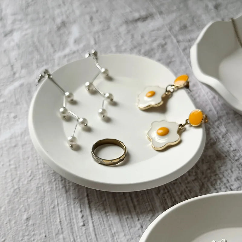 Storage Tray Clay Silicone Molds DIY Jewelry Display Holder Epoxy Resin Molds Oval Candle Cup Coaster Gypsum Plsater Mould.