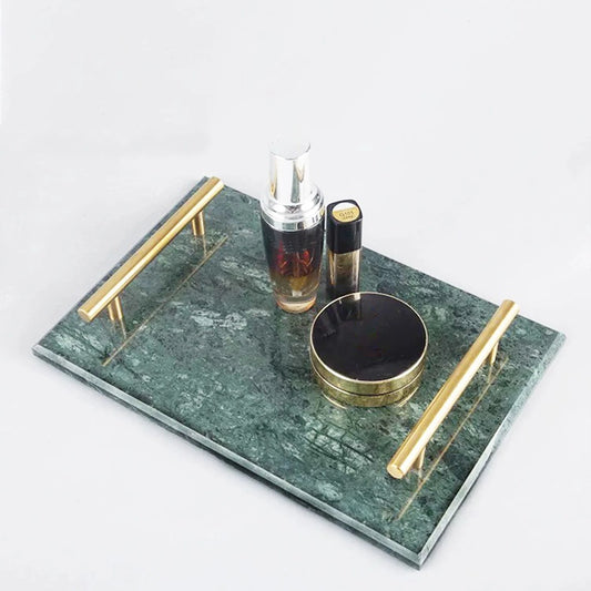 Guest Towel Holder Tray for Bathroom, 100% Natural White Marble Tray, Napkin Storage for-Bathroom, Decorative Vanity Stone Tray.