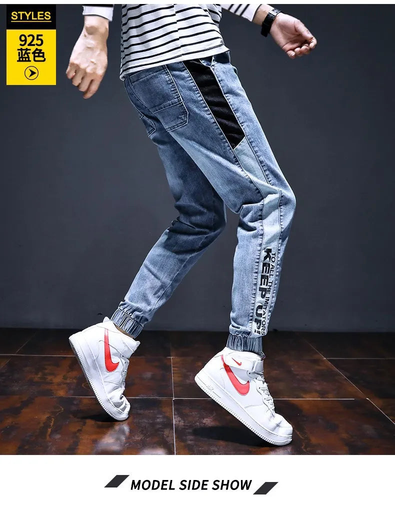 Trendy Brand Spring Autumn 2023 New Men's Jeans Loose Fit Versatile Workwear Style Korean Casual Long Pants