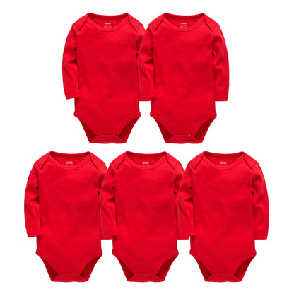 Kavkas 3 Stück 5 Stück 7-teiliger Baby-Body für Jungen, 0–24 Monate, 100 % Baumwolle, volle Ärmel, Herbst-Kleidung für Neugeborene.