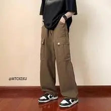 Trendy Marke Frühling Herbst 2023 Neue männer Jeans Lose Fit Vielseitig Arbeitskleidung Stil Koreanische Beiläufige Lange Hosen