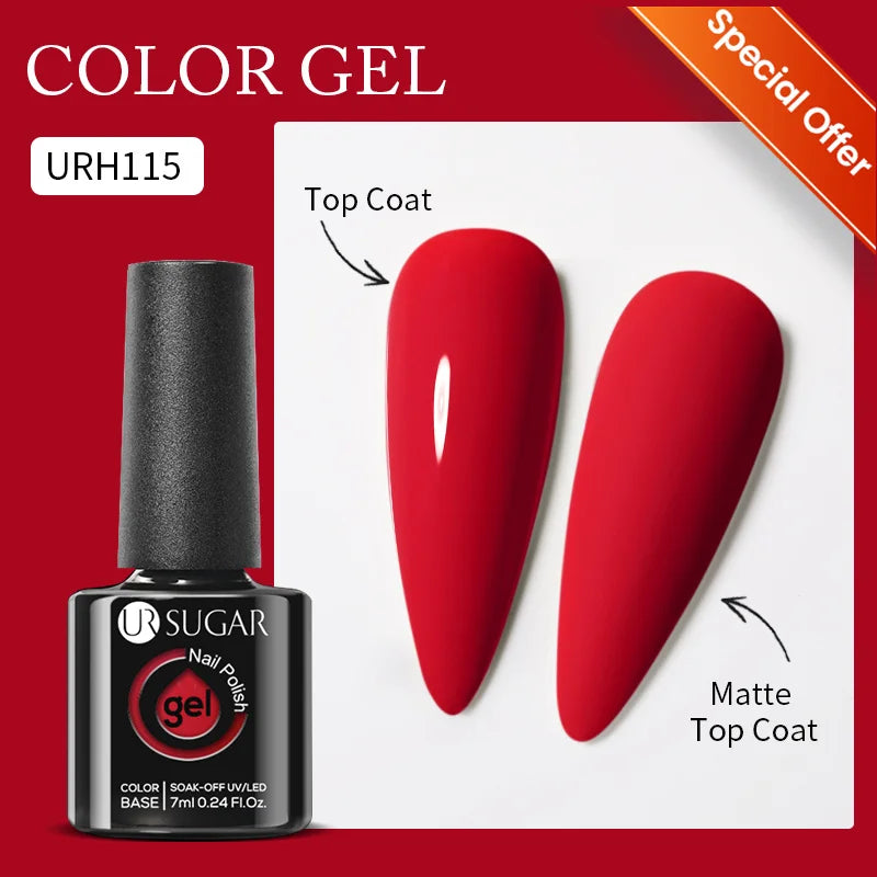 UR SUGAR 7/7.5ml Summer Blue Silver Gel Nail Polish Semi Permanent High Quality Soak Off UV LED Varnishes Nails Art Manicure