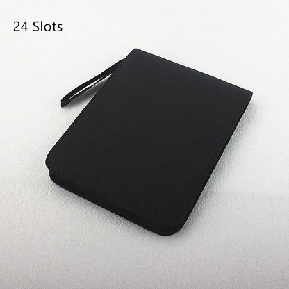 10/24/48 Slots Fountain Pen Case Pencil Case Pouch Bag Canvas Case Black, Gray