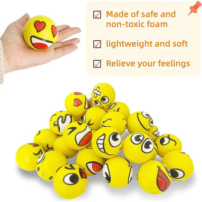 Stress Relief Foam Sponge Stress Ball Squeeze Ball Toy Squeeze Hand Wrist Exercise Sponge Toy for Kid Adult Child Creative Gifts.