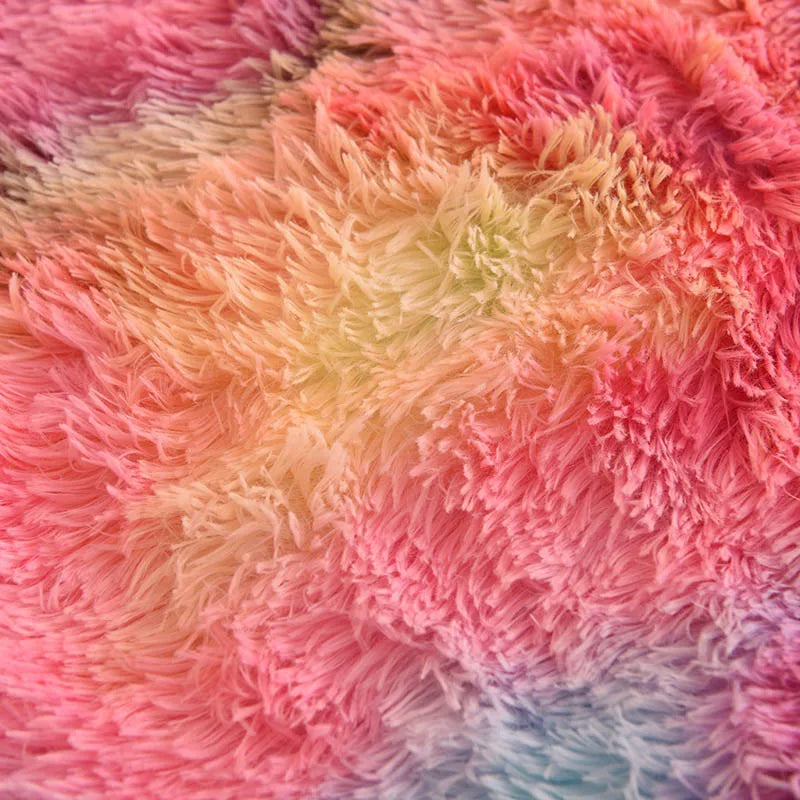 3Pcs Super Shaggy Coral Fleece Warm Cozy Princess Bedding Set Mink Velvet Duvet Cover Set Bed Comforter Cover Blanket Pillowcase.