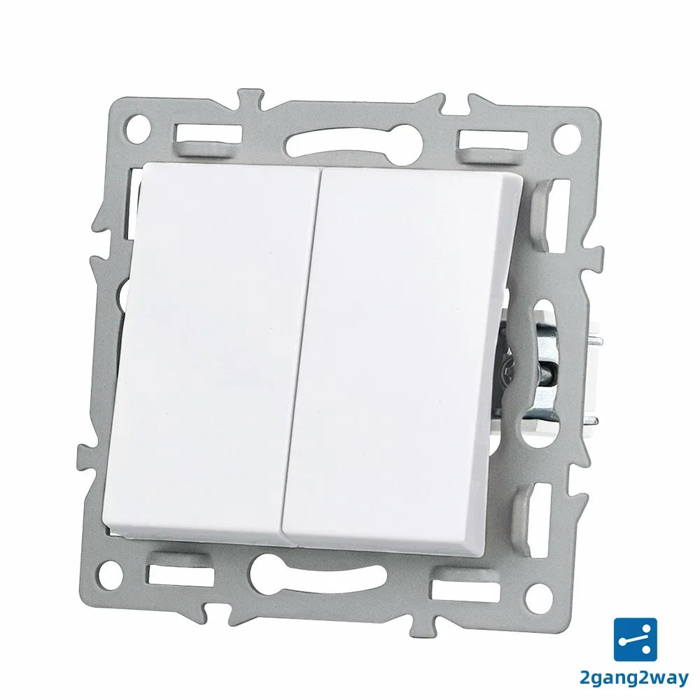 SRAN F6 Serie mehrere Rahmen Weiße Panel aus gehärtetem Glas, EU FR UN-Steckdosen und Schalter Dimmer-Lüfter-Fußlampe Rj45-Modul DIY