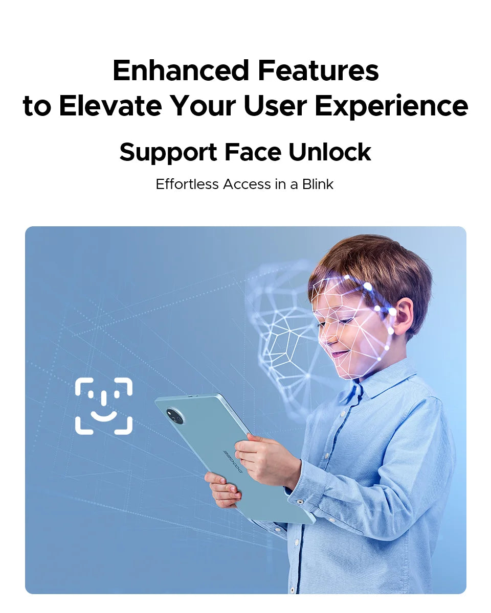 DOOGEE Tab A9 Pro+ Tablet PC Android 15 Dual Speakers 11'' Screen 30GB RAM (6GB+24G) 128GB 8580mAh Battery Widevine L1 Smart Pad