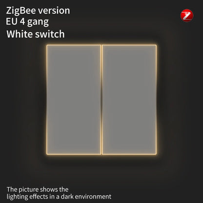 AVATTO Tuya WiFi/ZigBee EU Smart Licht Schalter 1/2/3/4Gang Taste Schalter mit Umgebungs Licht Funktioniert mit Alexa Google Home Alice.