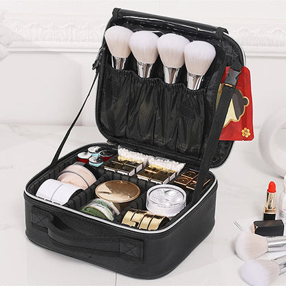 Three-layer Cosmetic Case Large Waterproof Oxford Cloth Manicure Makeup Toolbox,Travel Underwear Storage Box