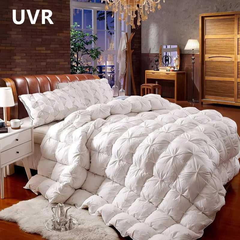 UVR 95% White Goose Down Comforter Down Comforter 5 Star Hotel Winter Down Comforter Full Cotton Comforter Double Bed Full Size.