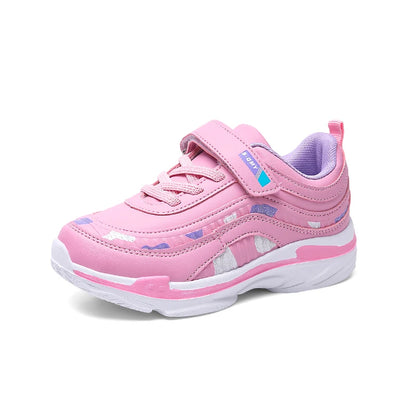 Girls Sport Shoes Waterproof Running Kids Sneakers Casual Leather Pink Breathable Fashion Antislip Lightweight Children Shoes