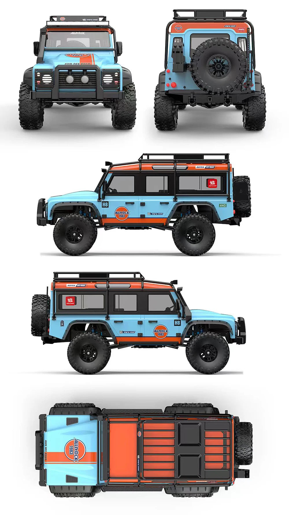 MJX in stock 1:8 Foc Westward H8h Defender Brushless 3s Off-road Differential Lock Remote Control Climbing Model Car Toy Gift