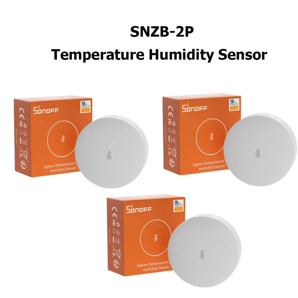 SONOFF SNZB-02P SNZB 02P Zigbee Temperature and Humidity Sensor Sonoff ZB Bridge-P Thermometer Detector Smart Home Via Ewelink