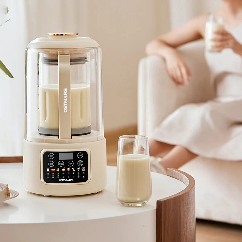 1.5L Soybean Milk Machine Wall Breaking Machine with Soundproof Cover Multifunctional Fruit Vegetable Juicer Automatic Blender.