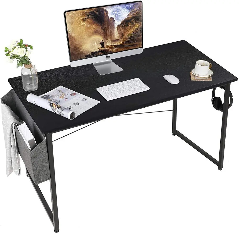Homfa Schreibtisch, PC-Tisch, 120 x 60 cm, Desktop-Computertisch mit Aufbewahrungstasche, Laptop-Tisch, Schulmöbel, kommerzielle Belastung, 100 kg